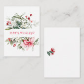 冬の休暇 ホーリー 赤い実の枝 ノートカード (正面/裏面)