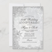 冬の休暇 結婚記念日 招待状 (正面)