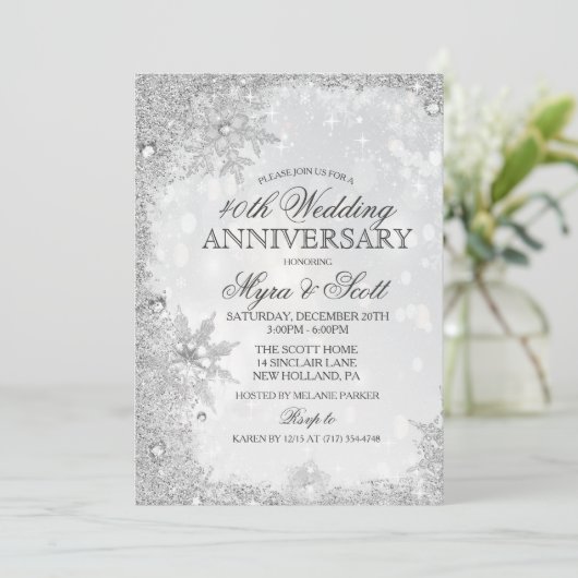 冬の休暇 結婚記念日 招待状 (スタンド正面)