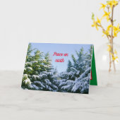 冬の休暇、美しい冬の景色、クリスマス カード (黄色い花)