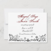 冬の休暇 鹿 Save the Dateのお知らせ 招待状 (裏面)