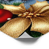 冬の伝統的ワンダーランドのサンタクロース ポスター (角)