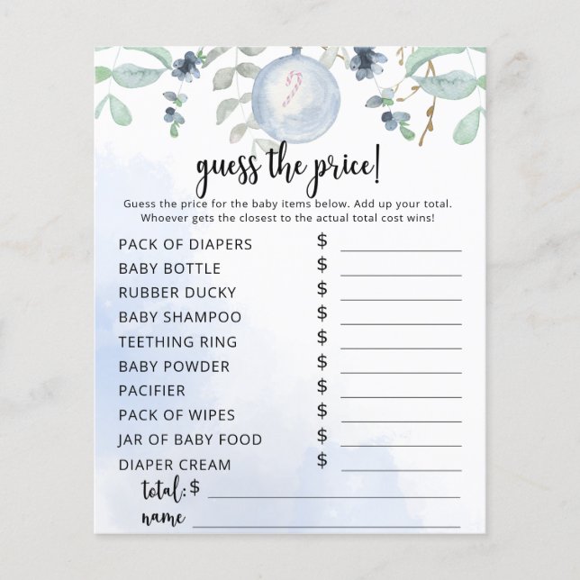 冬の価格推測ゲーム (正面)