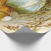 『冬の傘を持つピーター・ラビット』ビートリックスポット ラッピングペーパー (角)