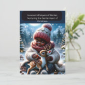 冬の優しいささやき、優しさを育む シーズンカード (スタンド正面)