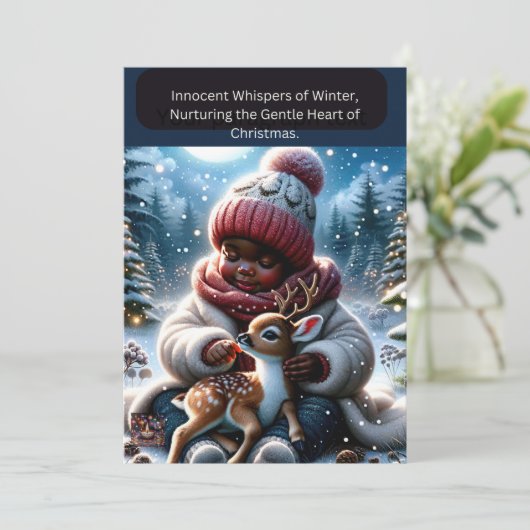 冬の優しいささやき、優しさを育む シーズンカード (スタンド正面)