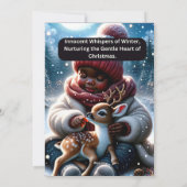 冬の優しいささやき、優しさを育む シーズンカード (裏面)