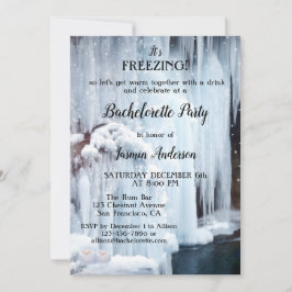 冬の光きらめく氷の結晶バチェロレッテ 招待状