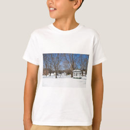 冬の典型的なバーモントの町 Tシャツ