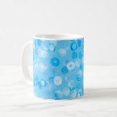 冬の円:抽象芸術水玉模様。 コーヒーマグカップ (正面左)