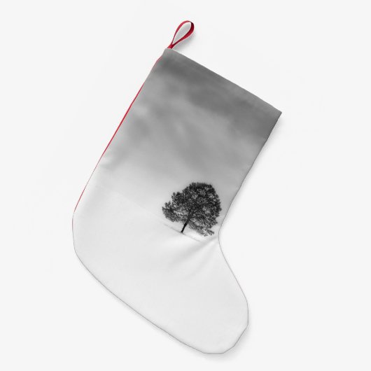 冬の写真のシンプルが大好きです  スモールクリスマスストッキング (正面 (吊り時))