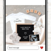 冬の写真の妊娠を満たすために待つことができない 案内状