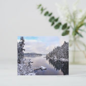 冬の写真の雪 ポストカード (スタンド正面)
