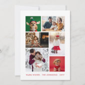 冬の写真コラージュ シーズンカード (正面)