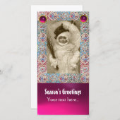 冬の写真テンプレート,天使,大切宝石,宝石 シーズンカード (正面/裏面)