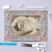 冬の写真テンプレート，天使，大切宝石，宝石 薄葉紙 (クラフト)