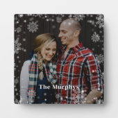 冬の写真パーソナライズされたデスクトップのプラーク フォトプラーク (正面)
