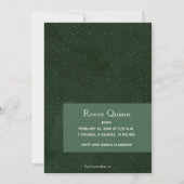 冬の写真ベビーの誕生のお知らせ シーズンカード (裏面)