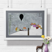 冬の写真ポールクレー抽象芸術 ポスター