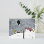 冬の写真抽象芸術ポールクレー ポストカード (スタンド正面)