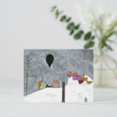 冬の写真抽象芸術ポールクレー ポストカード (スタンド正面)