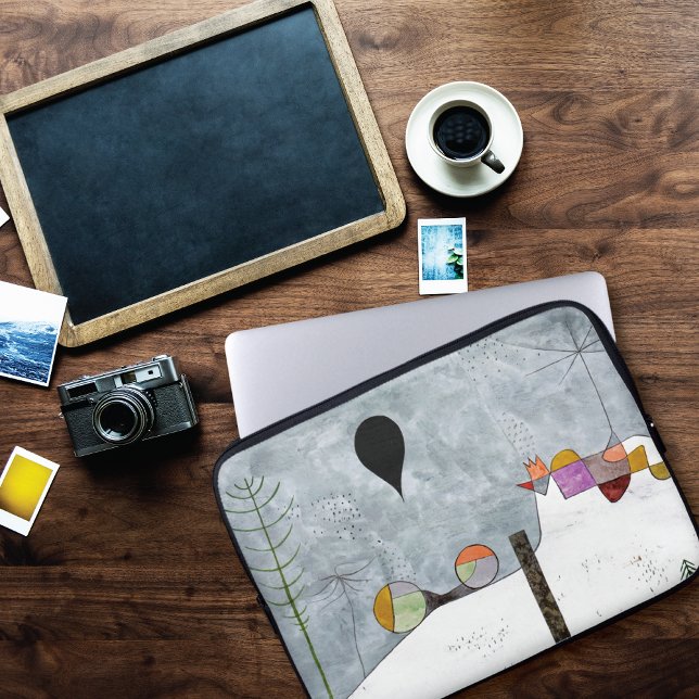 冬の写真抽象芸術ポールクレー ラップトップスリーブ (クリエイターアップロード済み)