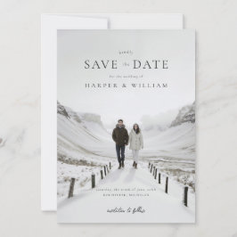 冬の写真 ウェディング セーブ・ザ・デート 招待状