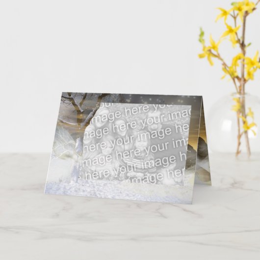 冬の写真 カード (黄色い花)