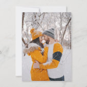 冬の写真 恋する雪 結婚式前ウェディングシャワー 招待状 (裏面)
