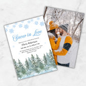 冬の写真 恋する雪 結婚式前ウェディングシャワー 招待状