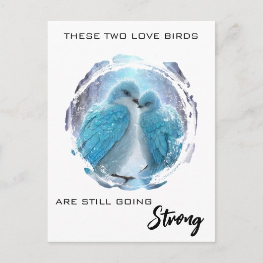 *～* 冬の写真  愛する鳥たち AP54 記念日 ポストカード (正面)