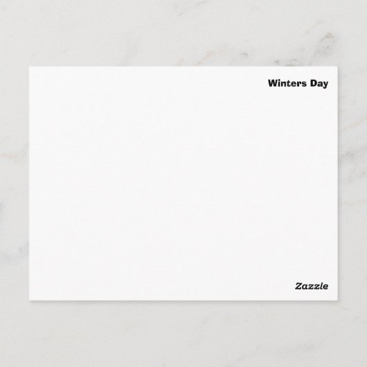冬の冬! ポストカード (裏面)