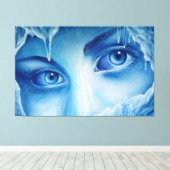 冬の冷たい目 キャンバスプリント (インサイチュ (ウッドフロア))