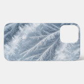 冬の凍った表面に降る霜の雪片 iPhoneケース (裏面横)