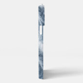 冬の凍った表面に降る霜の雪片 iPhoneケース (右側面)