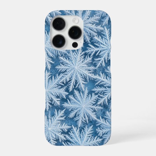 冬の凍った表面の霜の雪の結晶 iPhoneケース (裏面)
