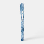 冬の凍った表面の霜の雪の結晶 iPhoneケース (左側面)