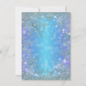 冬の凍っていワンダーランド誕生日パーティー 招待状 (裏面)