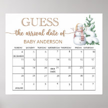 冬の出産予定日カレンダー