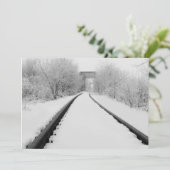 冬の列車の線路 シーズンカード (スタンド正面)