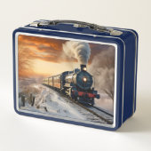 冬の列車夕べ メタルランチボックス (裏面)