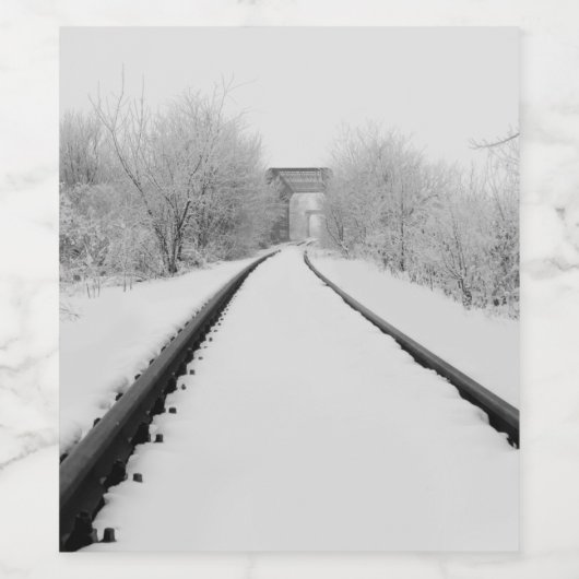 冬の列車 ワインラベル (シングルラベル)