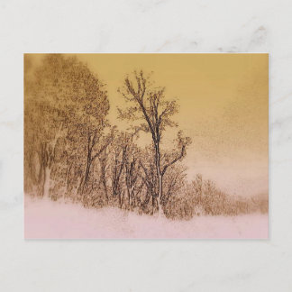 冬の初めのスカイライン ポストカード