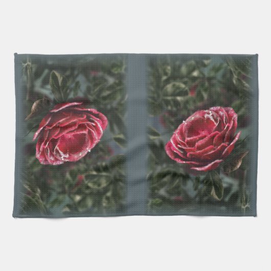 冬の別れの贈り物キッチンタオル キッチンタオル (横)