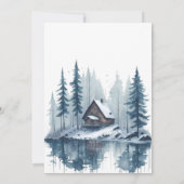 冬の別荘 赤ちゃん 外は寒いよ 赤ちゃんシャワー 招待状 (裏面)