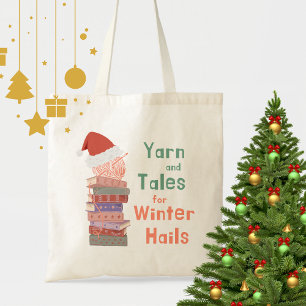 冬の到来を告げる糸と物語 クリスマス トートバッグ