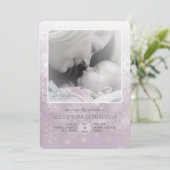 冬の到着のばら色の写真の誕生の発表 案内状 (スタンド正面)