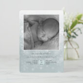 冬の到着の写真の誕生の発表の垂直 案内状 (スタンド正面)