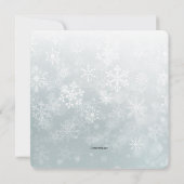 冬の到着の写真の誕生の発表 案内状 (裏面)