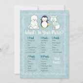 冬の動物あなたの財布シャワーゲームの中にあるものを (正面)